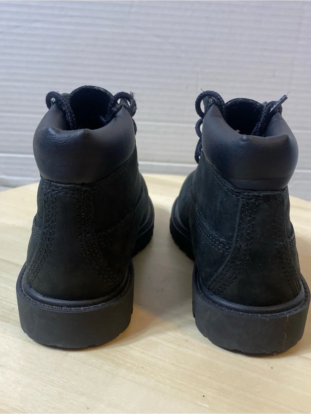Timberland Black Nubuck Leather Waterproof Boots Kids Size Toddler 8